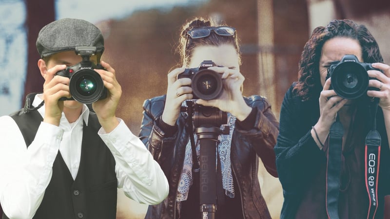 Paparazzi snapping photos